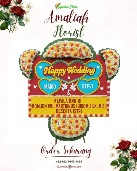 Papan Bunga Pernikahan Pecabean